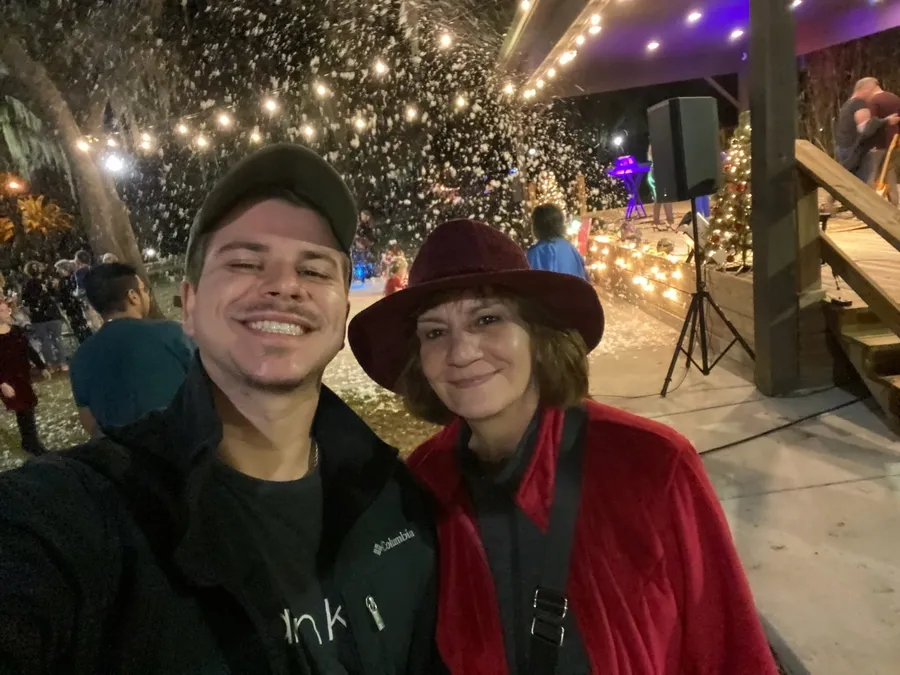 Yasmin Goetz, two years sober, smiling with her son
